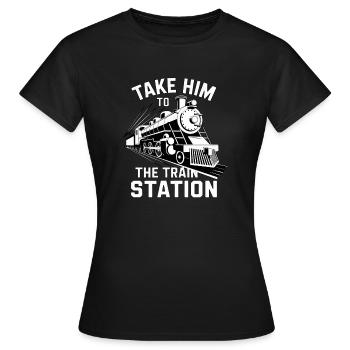 ZOUG LA GARE - T-shirt Femme - noir - Devant - AI Model Female 172 dark (172cm)