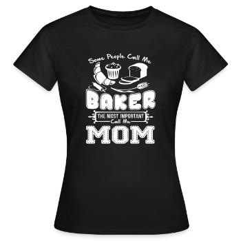 Baker Baker Mom - Women's T-Shirt - black - Front - AI Model Female 172 dark (172cm)