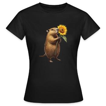 Wasserschwein - Frauen T-Shirt - Schwarz - Vorne - AI Model Female 172 dark (172cm)