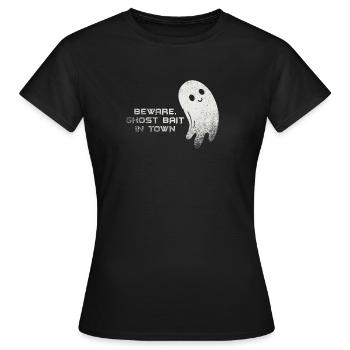Vorsicht vor Geisterködern in der Stadt gruselig - Frauen T-Shirt - Schwarz - Vorne - AI Model Female 172 dark (172cm)