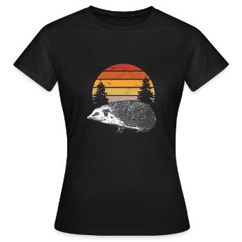 6199 hérissonTshirt PR t-shirt - T-shirt Femme - noir - Devant - AI Model Female 172 dark (172cm)