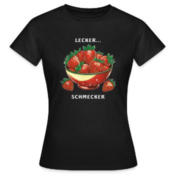 ÉCORCE DE FRAISE DÉLICIEUX DÉGUSTATEUR - T-shirt Femme - noir - Devant - AI Model Female 172 dark (172cm)