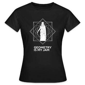 Geometry Is My Jam Design - Women's T-Shirt - black - Front - AI Model Female 172 dark (172cm)