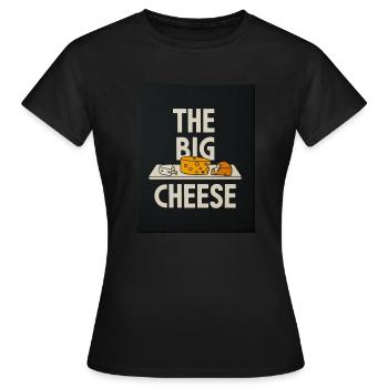 The Big Cheese Humor Design - Frauen T-Shirt - Schwarz - Vorne - AI Model Female 172 dark (172cm)