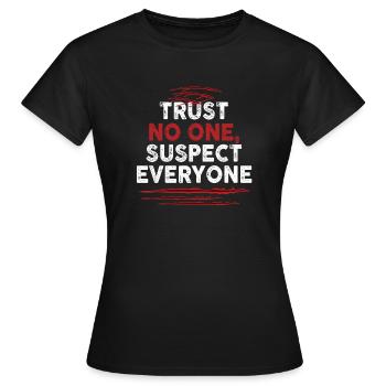 Krimi-Dinner-Spaß-Nacht - Frauen T-Shirt - Schwarz - Vorne - AI Model Female 172 dark (172cm)