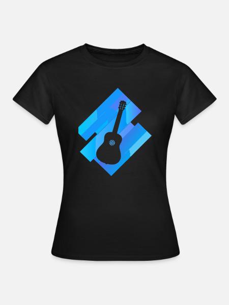 Gitarre Elektrogitarre Shouter - Frauen T-Shirt - Schwarz