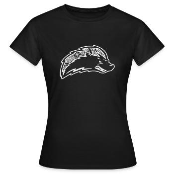Honey Badger Honey Badger Floral Pattern - Women's T-Shirt - black - Front - AI Model Female 172 dark (172cm)