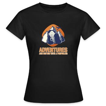 Abenteuer sind besser mit einem Propeller - Frauen T-Shirt - Schwarz - Vorne - AI Model Female 172 dark (172cm)