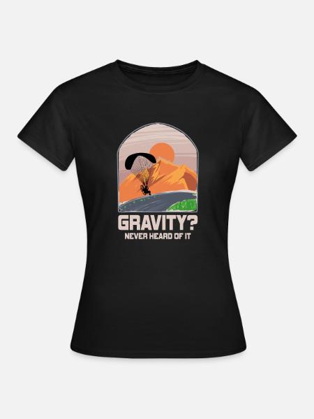 Lustiges Paramotor Gravitations-Meme - Frauen T-Shirt - Schwarz