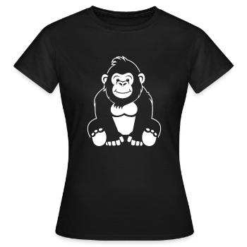 Gorilla - Frauen T-Shirt - Schwarz - Vorne - AI Model Female 172 dark (172cm)