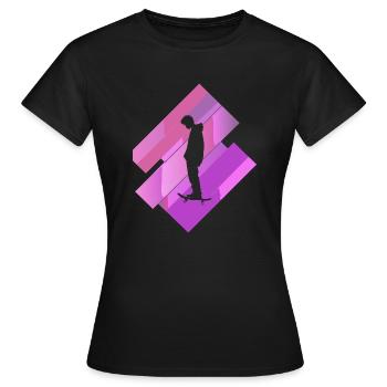 Skater Kickflip Boarder - T-shirt Femme - noir - Devant - AI Model Female 172 dark (172cm)