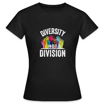 Feiern Sie die Vielfalt, nicht die Spaltung, die Einheit - Frauen T-Shirt - Schwarz - Vorne - AI Model Female 172 dark (172cm)