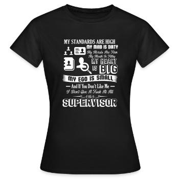 Supervisor I Am A Supervisor - Women's T-Shirt - black - Front - AI Model Female 172 dark (172cm)