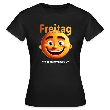 Friday - Women's T-Shirt - black - Front - AI Model Female 172 dark (172cm)