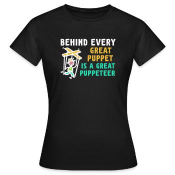 Marionnettes Marionnettiste Marionnettes Marionnettes - T-shirt Femme - noir - Devant - AI Model Female 172 dark (172cm)