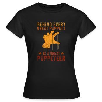 Marionnettes Marionnettiste Marionnettes Marionnettes - T-shirt Femme - noir - Devant - AI Model Female 172 dark (172cm)