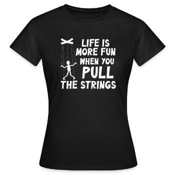 Marionnettes Marionnettiste Marionnettes Marionnettes - T-shirt Femme - noir - Devant - AI Model Female 172 dark (172cm)