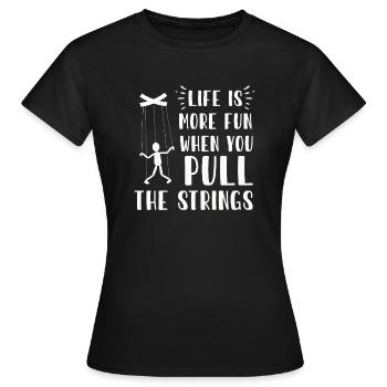 Marionnettes Marionnettiste Marionnettes Marionnettes - T-shirt Femme - noir - Devant - AI Model Female 172 dark (172cm)