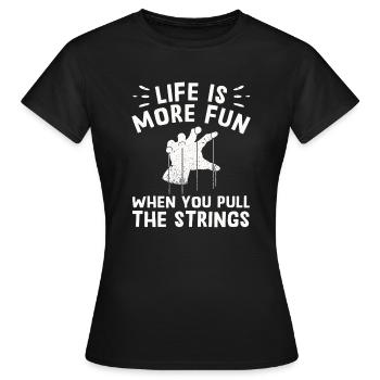 Puppetry Puppeteer Puppet Puppets - Women's T-Shirt - black - Front - AI Model Female 172 dark (172cm)