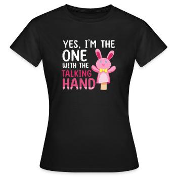 Puppetry Puppeteer Puppet Puppets - Women's T-Shirt - black - Front - AI Model Female 172 dark (172cm)
