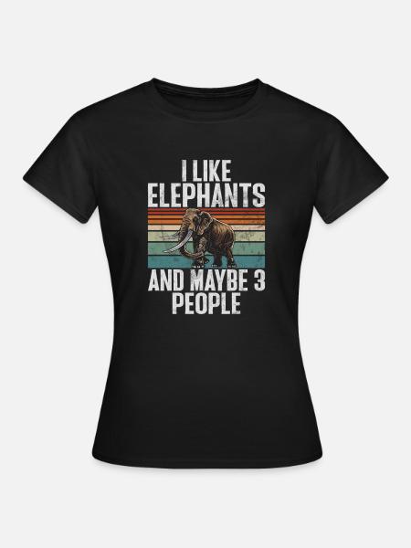 Elephant Lovers Gifts - Frauen T-Shirt - Schwarz