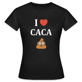 caca - T-shirt Femme - noir - Devant - AI Model Female 172 dark (172cm)