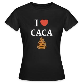 caca - T-shirt Femme - noir - Devant - AI Model Female 172 dark (172cm)