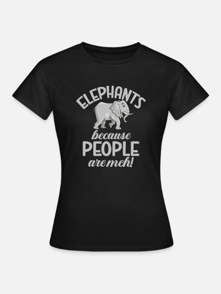 Elephant Lovers Gifts - Frauen T-Shirt - Schwarz