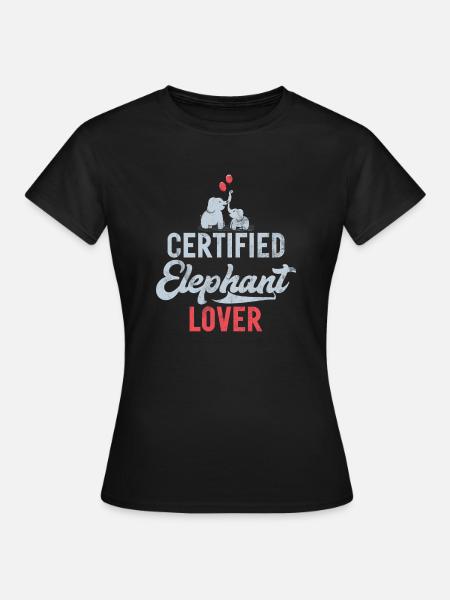 Elephant Lovers Gifts - Frauen T-Shirt - Schwarz