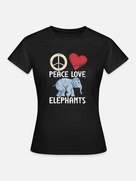 Elephant Lovers Gifts - Frauen T-Shirt - Schwarz