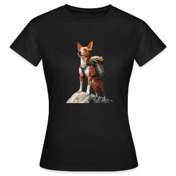 Basenji - Frauen T-Shirt - Schwarz - Vorne - AI Model Female 172 dark (172cm)