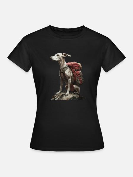 Windhund - Frauen T-Shirt - Schwarz