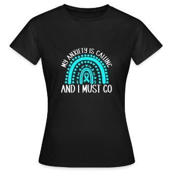 Trouble anxieux Trouble anxieux - T-shirt Femme - noir - Devant - AI Model Female 172 dark (172cm)