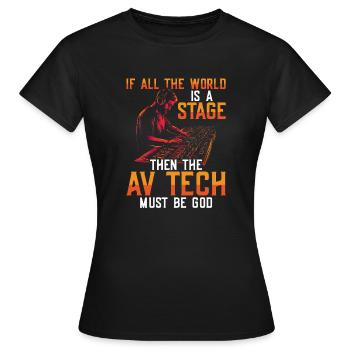 AV-Technik AV-Techniker Audiovisueller Techniker - Frauen T-Shirt - Schwarz - Vorne - AI Model Female 172 dark (172cm)