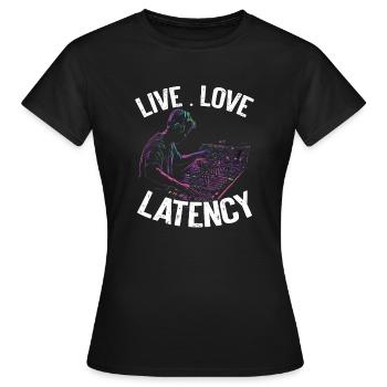 AV-Technik AV-Techniker Audiovisueller Techniker - Frauen T-Shirt - Schwarz - Vorne - AI Model Female 172 dark (172cm)