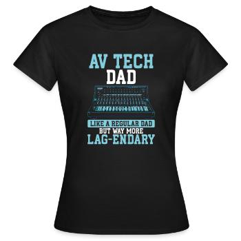 AV-Technik AV-Techniker Audiovisueller Techniker - Frauen T-Shirt - Schwarz - Vorne - AI Model Female 172 dark (172cm)