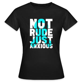 Trouble anxieux Trouble anxieux - T-shirt Femme - noir - Devant - AI Model Female 172 dark (172cm)