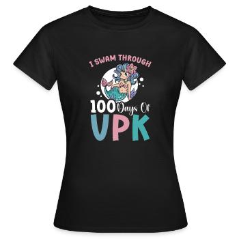Ich Schwamm 100 Tage VPK Durch - Frauen T-Shirt - Schwarz - Vorne - AI Model Female 172 dark (172cm)