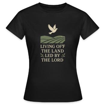 Chrétien Homesteader Foi Agriculture Vie lugubre - T-shirt Femme - noir - Devant - AI Model Female 172 dark (172cm)