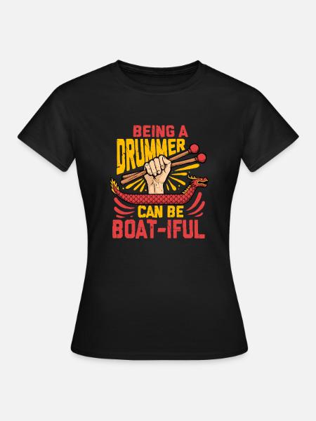 Drachenboot Boatiful Drummer - Frauen T-Shirt - Schwarz