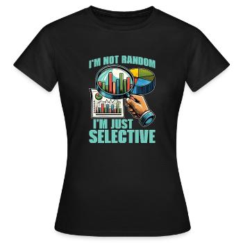 Statisticien Je ne suis pas au hasard Je suis mathématicien - T-shirt Femme - noir - Devant - AI Model Female 172 dark (172cm)