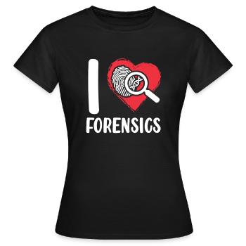 Criminalistique Enquêteur de scène de crime - T-shirt Femme - noir - Devant - AI Model Female 172 dark (172cm)
