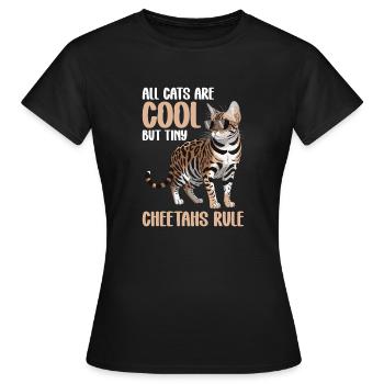 Alle Katzen Sind Cool, Aber Winzige Cheetahs - Frauen T-Shirt - Schwarz - Vorne - AI Model Female 172 dark (172cm)