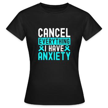 Trouble anxieux Trouble anxieux - T-shirt Femme - noir - Devant - AI Model Female 172 dark (172cm)