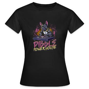 Pitbull Pitbulls Pibble Centrale électrique - T-shirt Femme - noir - Devant - AI Model Female 172 dark (172cm)