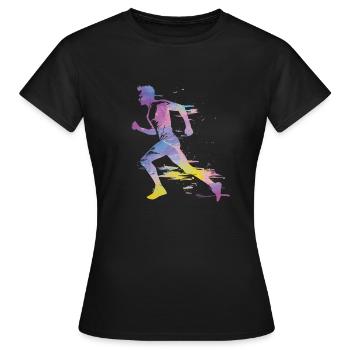 Sprinter Colorsplash Sprintender Sprint - Frauen T-Shirt - Schwarz - Vorne - AI Model Female 172 dark (172cm)