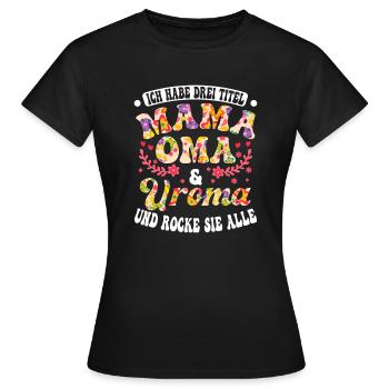 Maman grand-mère arrière-maman et bercez-la toute maman Fête des mères - T-shirt Femme - noir - Devant - AI Model Female 172 dark (172cm)