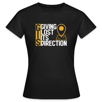 Systèmes d’information géographique - T-shirt Femme - noir - Devant - AI Model Female 172 dark (172cm)