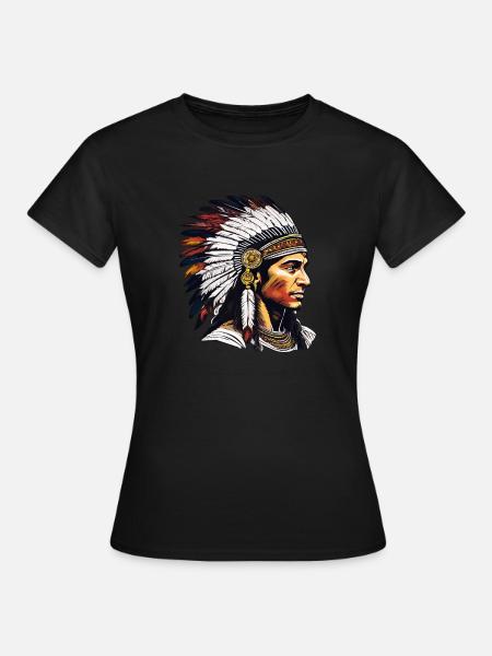 INDIEN - T-shirt Femme - noir