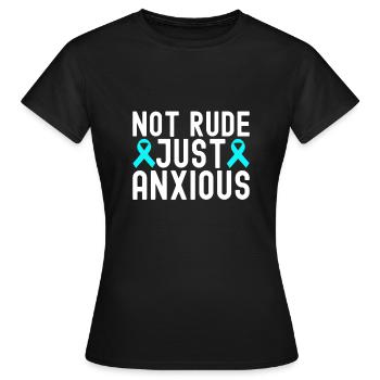 Trouble anxieux Trouble anxieux - T-shirt Femme - noir - Devant - AI Model Female 172 dark (172cm)